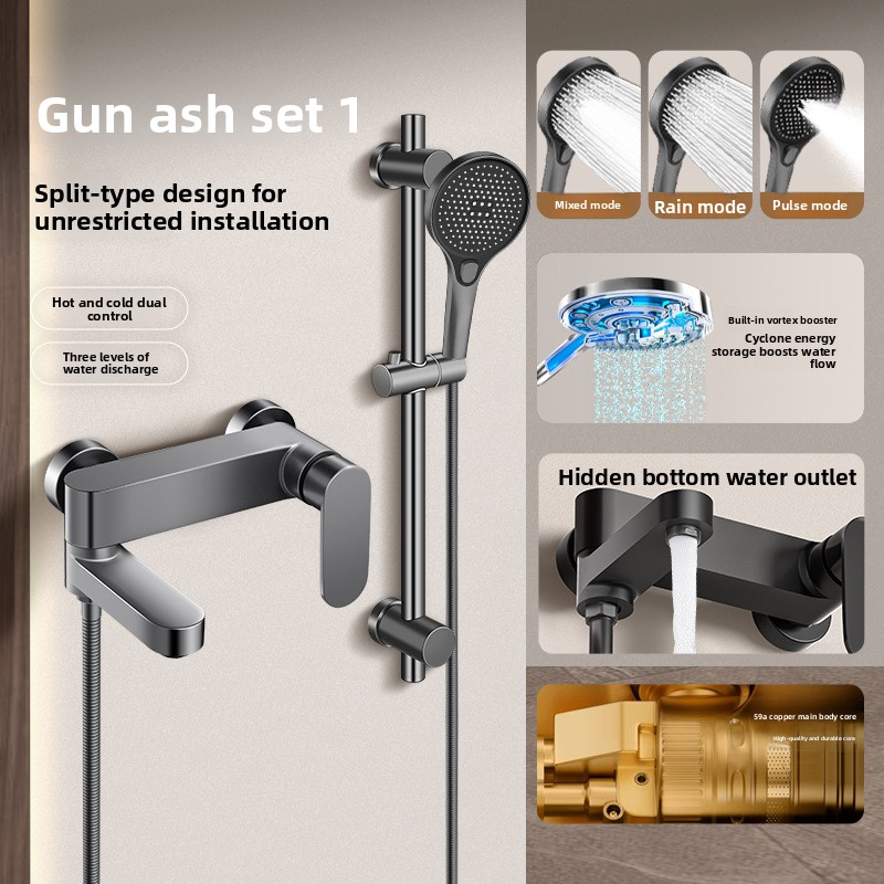 Plumbing - Set Rubinetto Doccia Interamente in Rame,