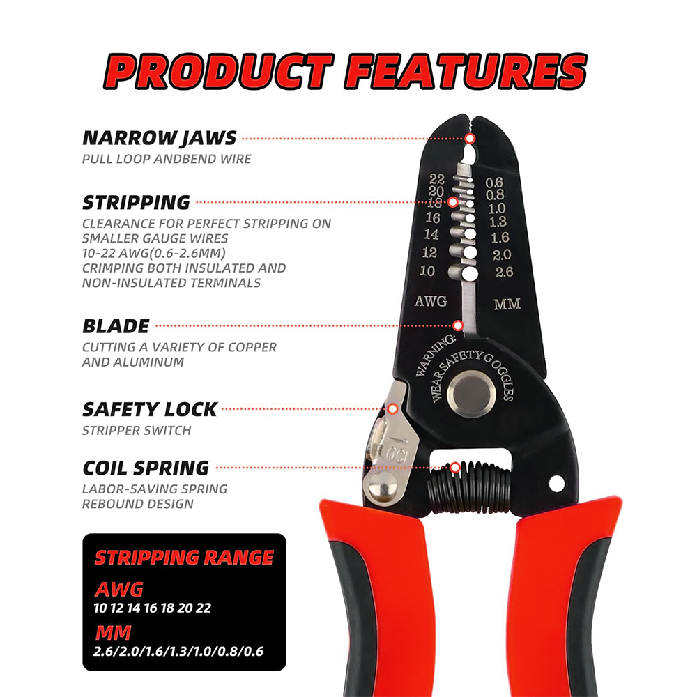 Automatic Wire Stripper Cutter - Tronchese, Spellafili e Crimpatrice, Utensile per