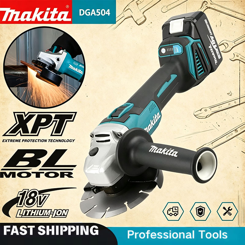 Makita DGA504 18V 6.0Ah 125mm  - Brushless Angle Grinder Battery Powered recensione e prezzo