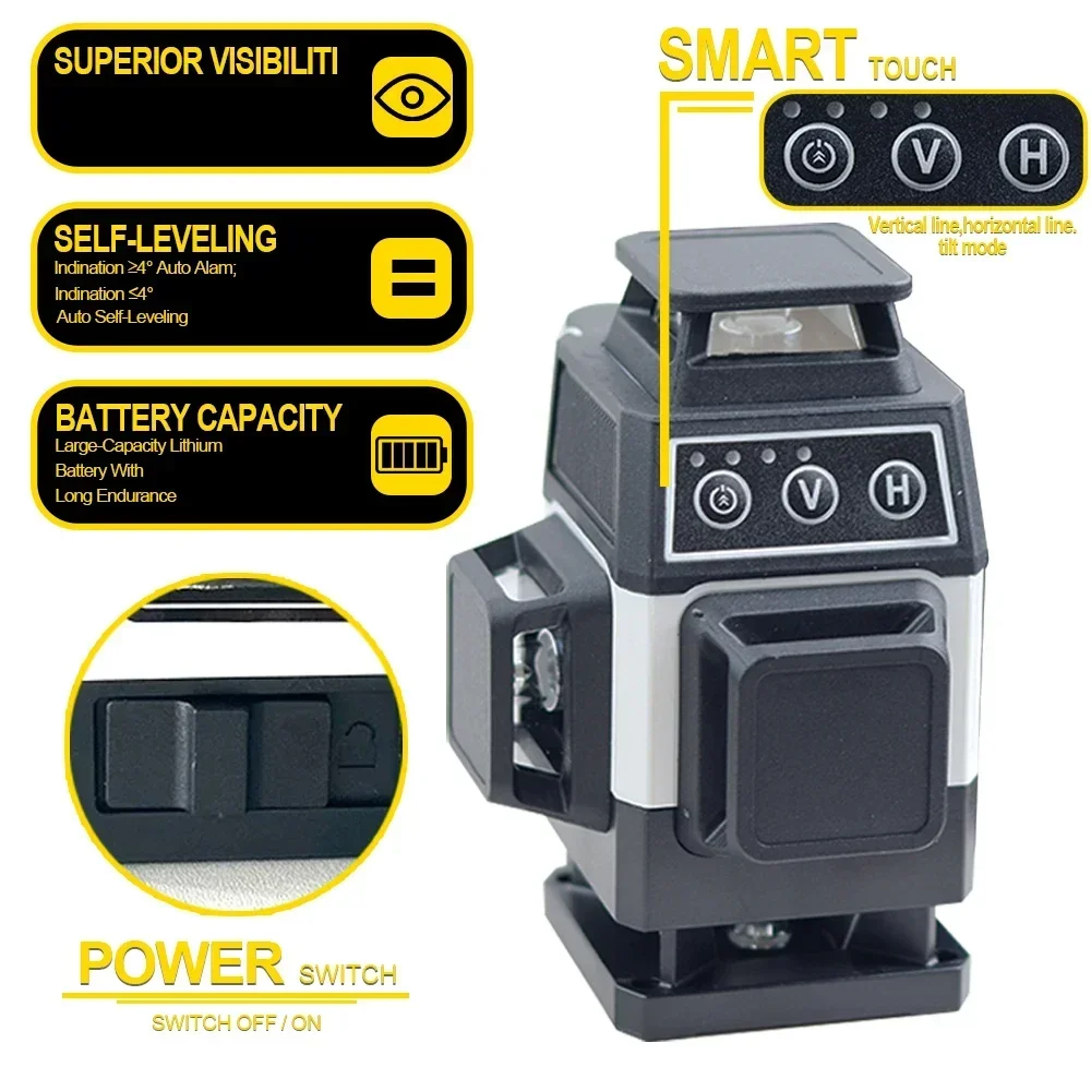 Livella laser a 16 linee, auto - Laser Level 16 Lines 4D Green recensione e prezzo
